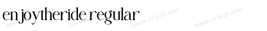 enjoytheride regular字体转换
